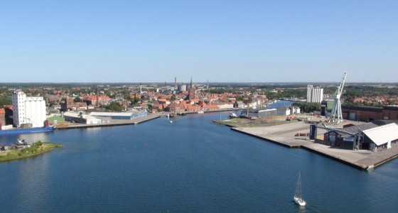 Luftfoto Nakskov Havn
